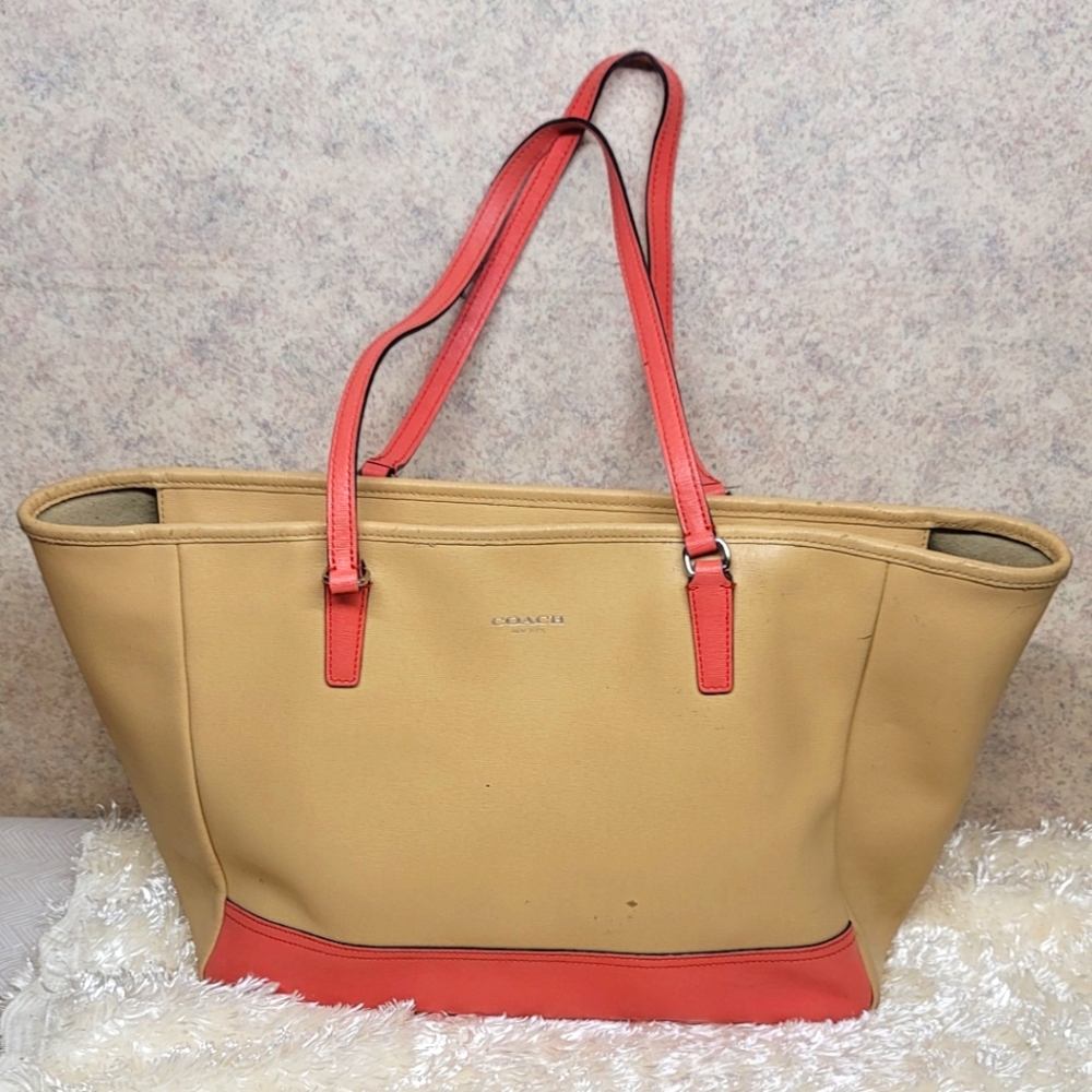 COACH leather tote bag